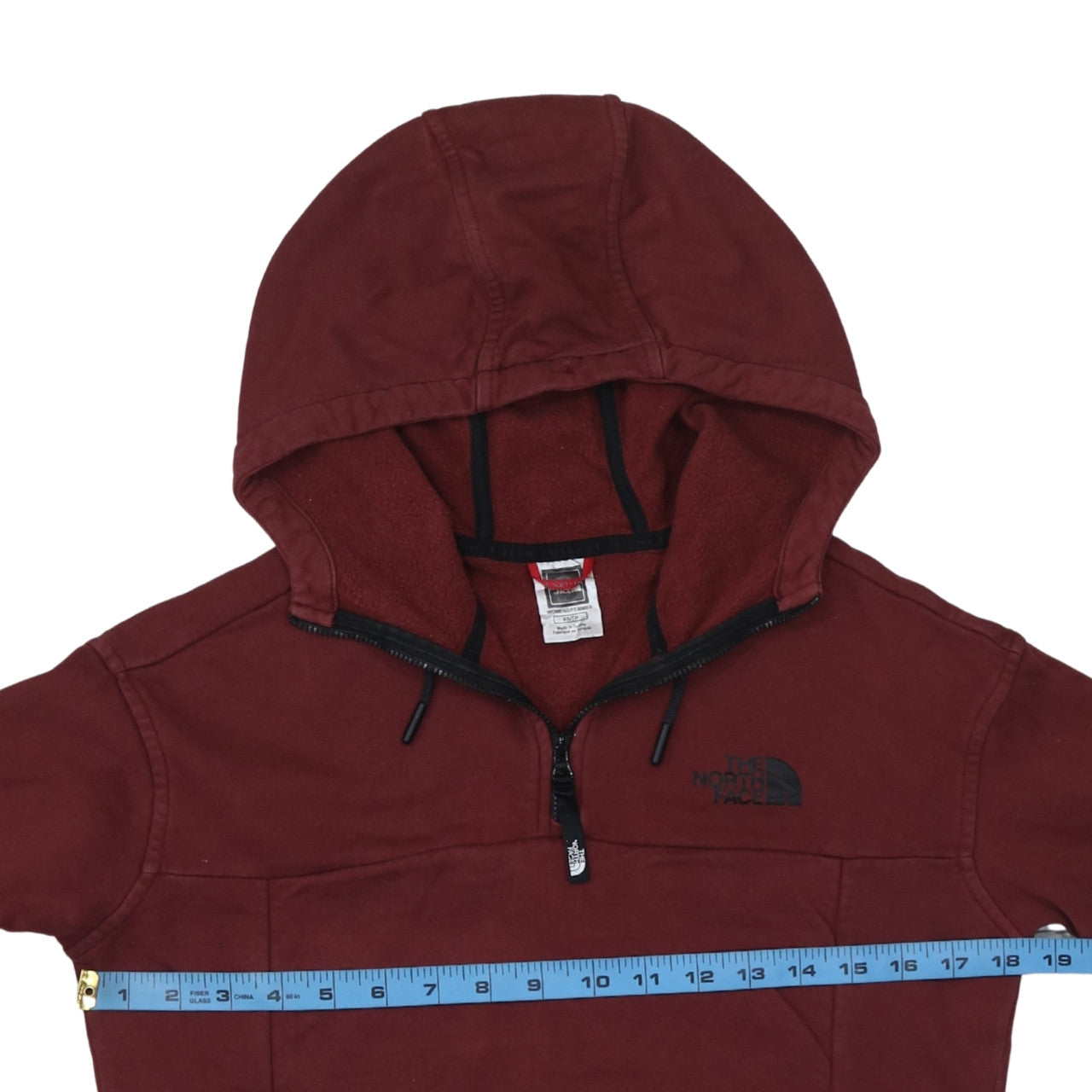The North Face Womens Burgundy XS 1/2 Zip Hooded Sweatshirt