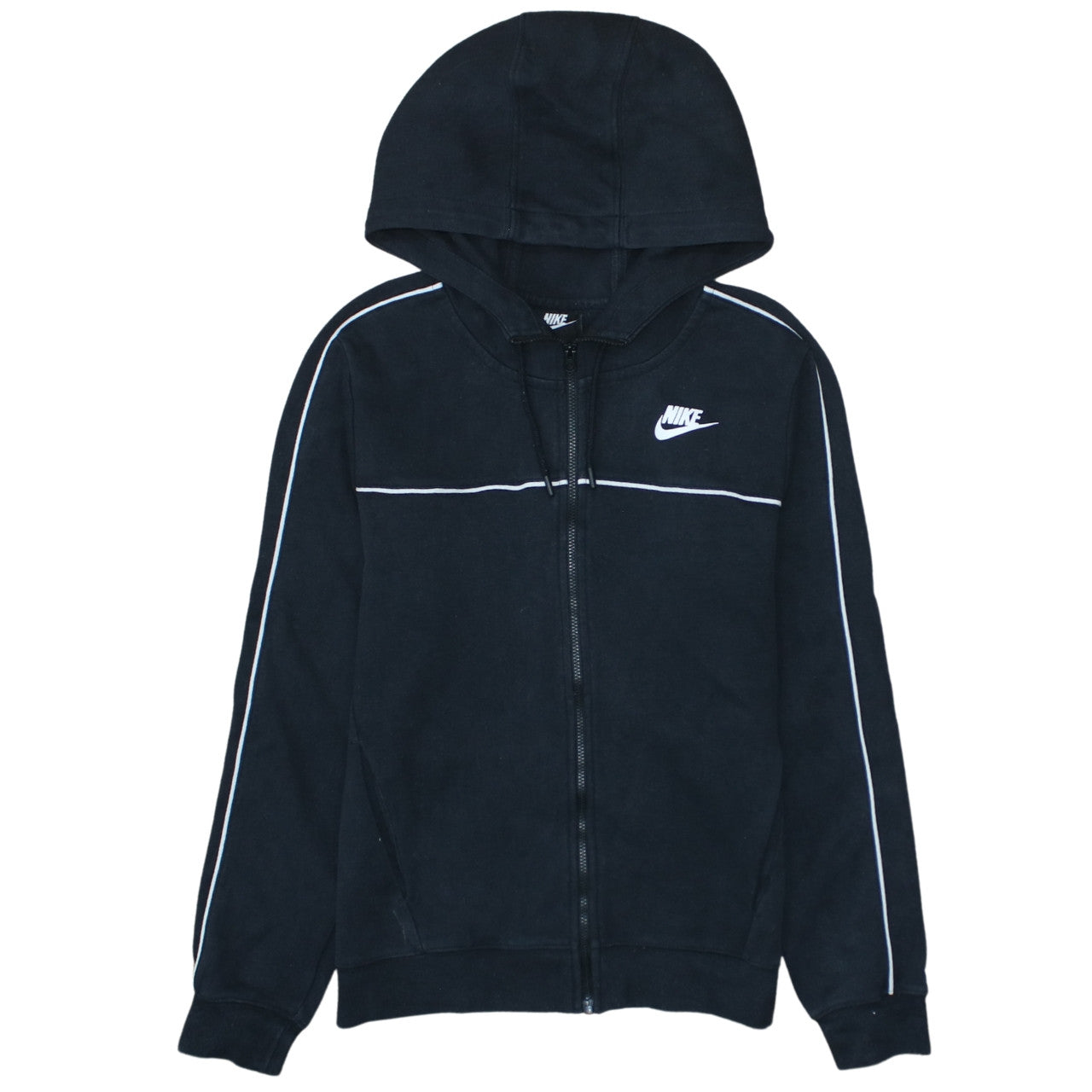 Nike Womens Black Full Zip Hoodie Size S Cotton Blend Sweatshirt