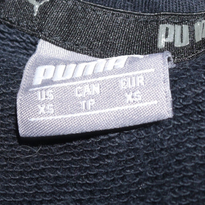 Puma Mens Black XS Pullover Hoodie Logo Fleece Sweatshirt