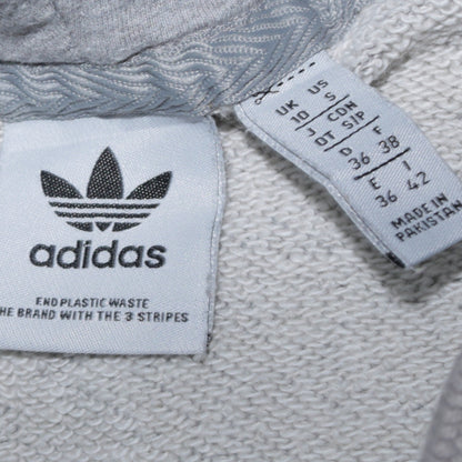 Adidas Women’s Grey Pullover Hoodie Size 10 Hooded Sweatshirt Casual