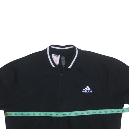 Adidas Boys Black Full Zip Logo Sweatshirt Size 13-14 Years