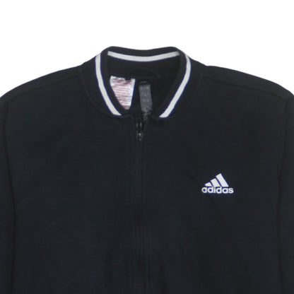 Adidas Boys Black Full Zip Logo Sweatshirt Size 13-14 Years