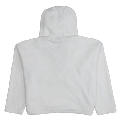Champion Women's White Medium 1/2 Zip Hooded Fleece Sweatshirt