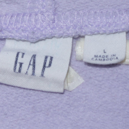 GAP Women Lilac Hoodie Large Cotton Blend Pullover Classic Fit