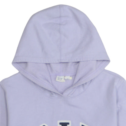 GAP Women Lilac Hoodie Large Cotton Blend Pullover Classic Fit