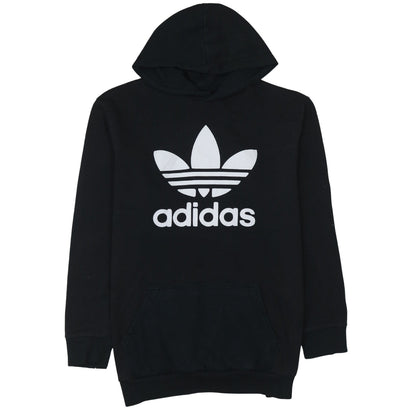 Adidas Men's Black XL Pullover Hoodie with Trefoil Logo