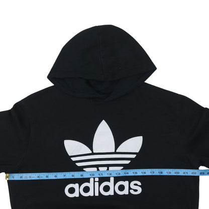 Adidas Men's Black XL Pullover Hoodie with Trefoil Logo