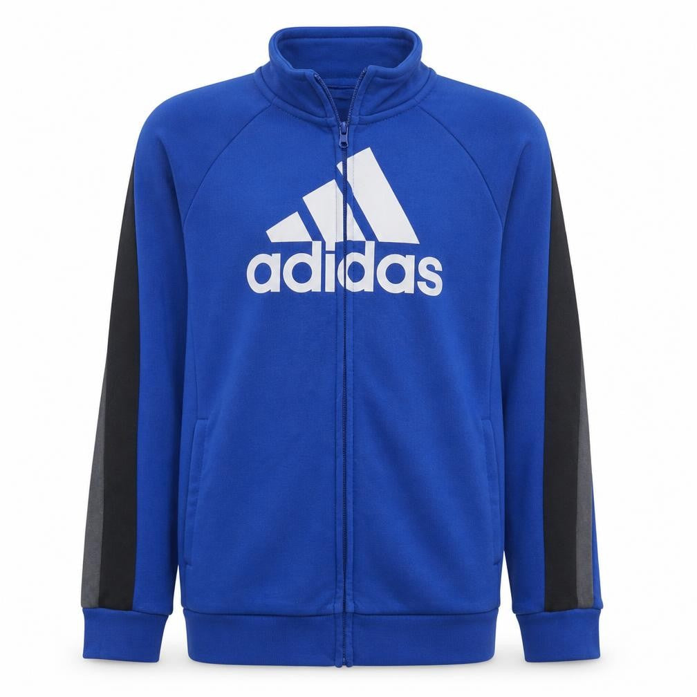 Adidas Boys Blue Track Jacket 15-16 Years Full Zip Activewear Top
