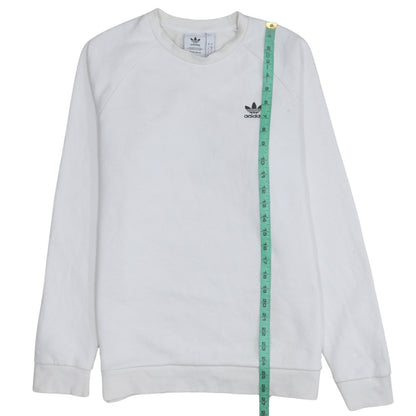 adidas Men's White Crew Neck Pullover Sweatshirt Size S