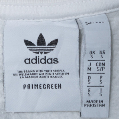adidas Men's White Crew Neck Pullover Sweatshirt Size S