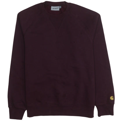 Carhartt Men's Brown Crew Neck Fleece Sweatshirt Size S