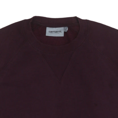 Carhartt Men's Brown Crew Neck Fleece Sweatshirt Size S