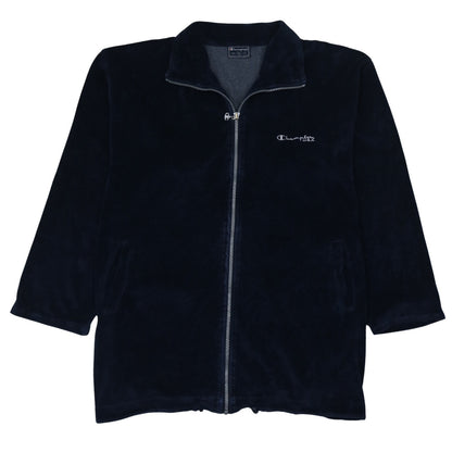 Champion Womens Blue XL Velour Full Zip Activewear Jacket