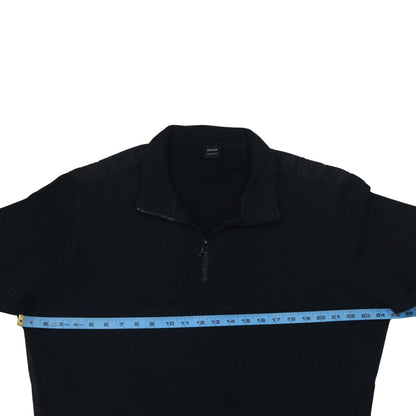 Hugo Boss Men's Black 2XL 1/4 Zip Regular Fit Fleece Jacket