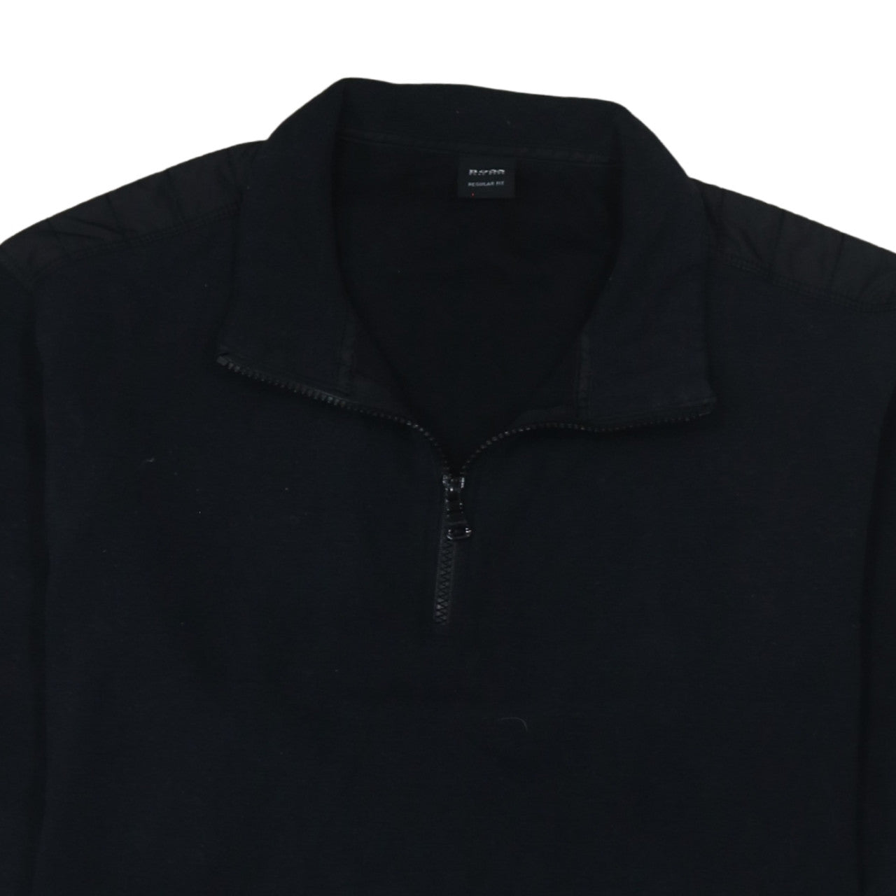 Hugo Boss Men's Black 2XL 1/4 Zip Regular Fit Fleece Jacket