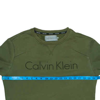 Calvin Klein Men's Green Small Pullover Sweatshirt