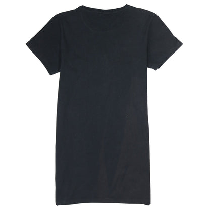 Adidas Womens Black T-Shirt Small Logo Crew Neck Short Sleeve