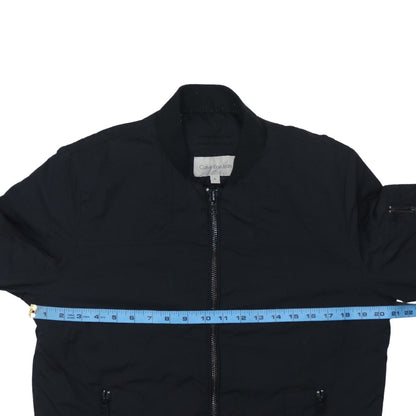Calvin Klein Jeans Men's Black Bomber Jacket Size M Polyester Zip