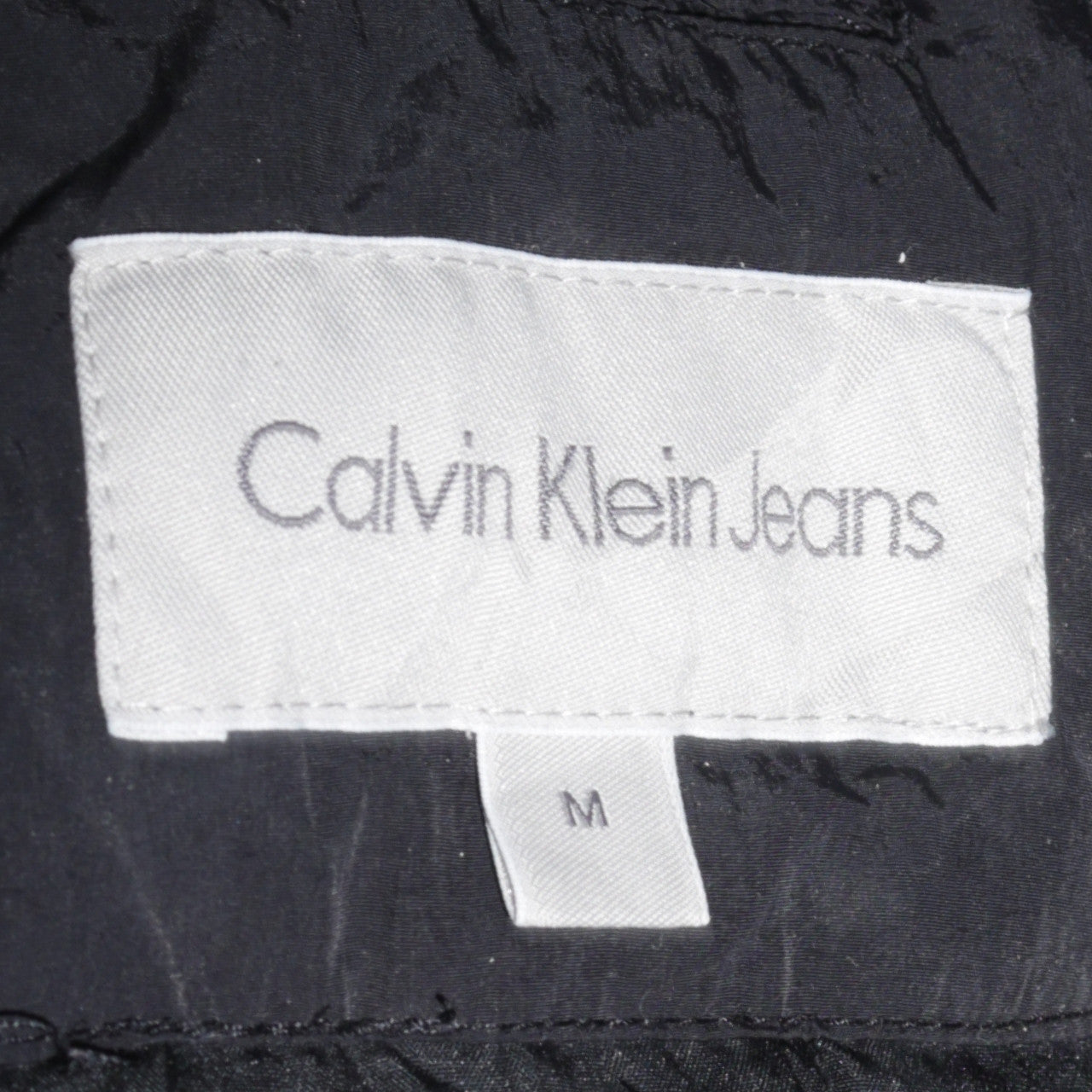 Calvin Klein Jeans Men's Black Bomber Jacket Size M Polyester Zip