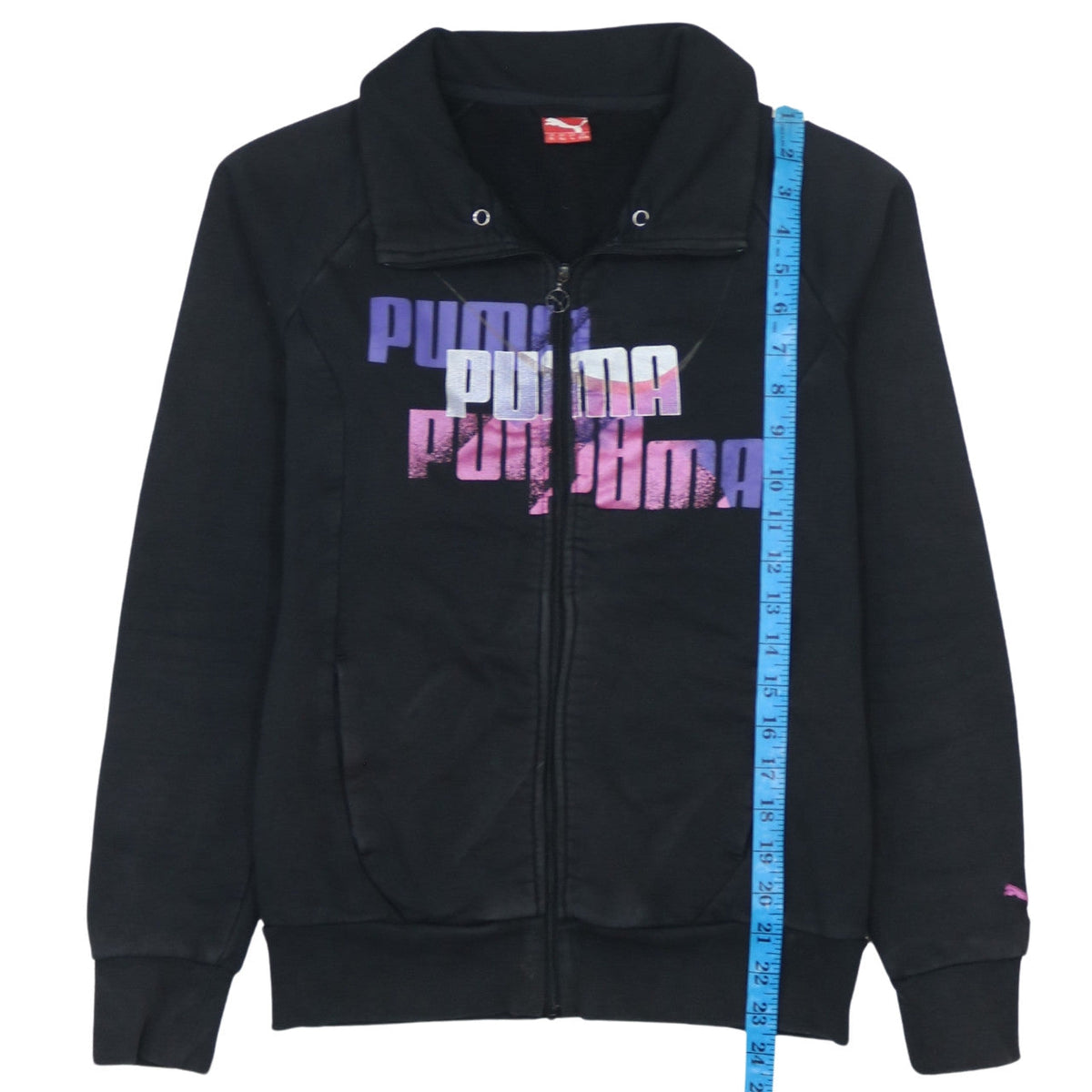 Puma Womens Black Track Jacket Size 14 Full Zip Activewear