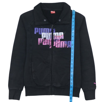 Puma Womens Black Track Jacket Size 14 Full Zip Activewear