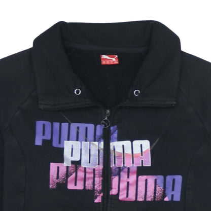 Puma Womens Black Track Jacket Size 14 Full Zip Activewear