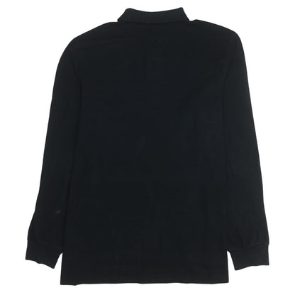 Ralph Lauren Men's Black Long Sleeve Custom Fit Polo Shirt XL