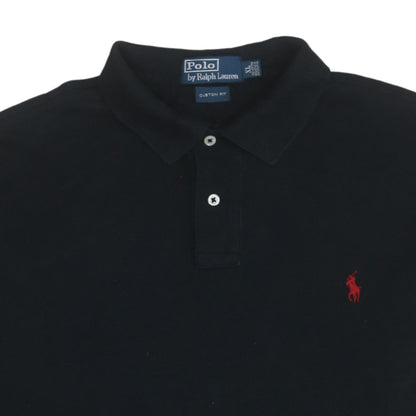 Ralph Lauren Men's Black Long Sleeve Custom Fit Polo Shirt XL
