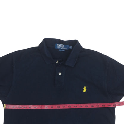 Ralph Lauren Men's Blue XL Custom Fit Short Sleeve Polo Shirt