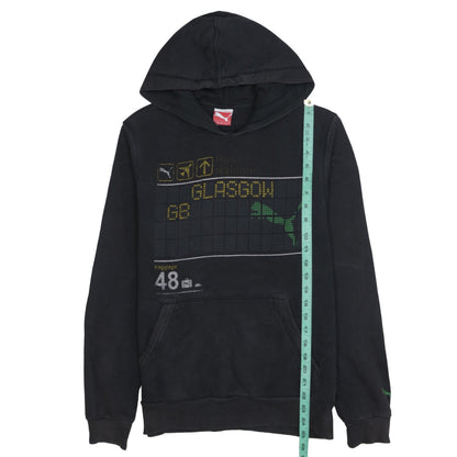 Puma Mens Black Glasgow Graphic Hoodie Size S Pullover Sweatshirt