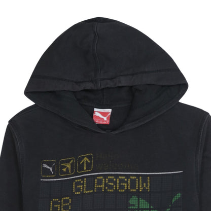 Puma Mens Black Glasgow Graphic Hoodie Size S Pullover Sweatshirt