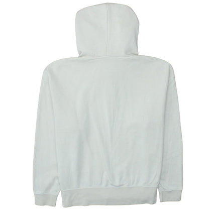 Nike Women White Pullover Hoodie Medium Cotton Blend Logo Casual