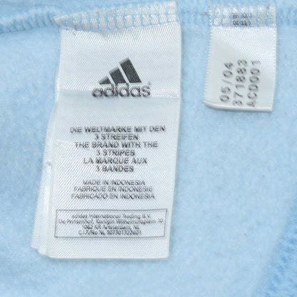 Adidas Women's Light Blue 1/2 Zip Pullover Sweatshirt UK 10
