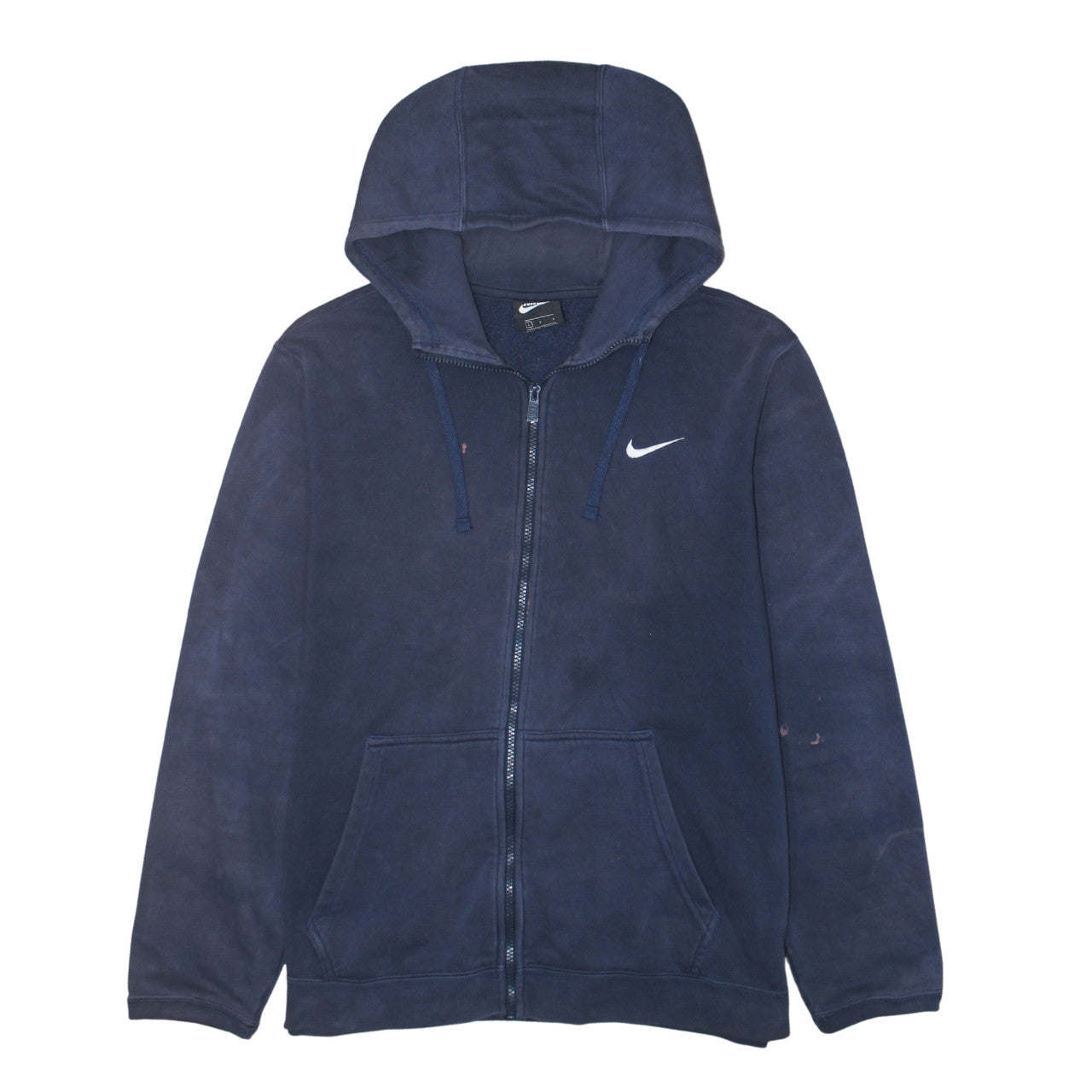 Nike Men's Blue Full Zip Hoodie L Lightweight Fleece Sportswear