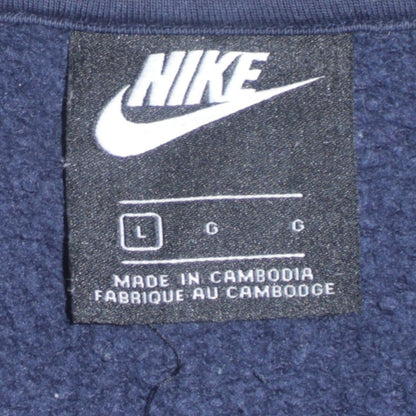 Nike Men's Blue Full Zip Hoodie L Lightweight Fleece Sportswear