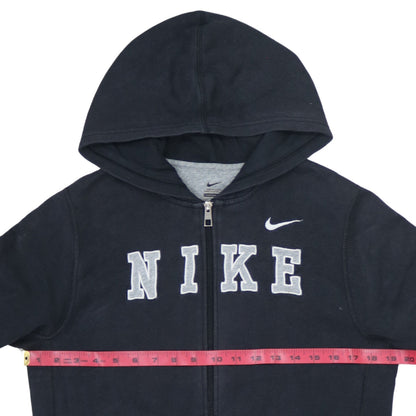 Nike Boys Black Full Zip Hoodie Sweatshirt L 12-13 Years Fleece Casual