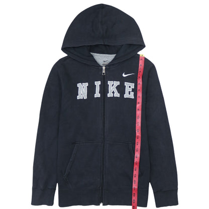 Nike Boys Black Full Zip Hoodie Sweatshirt L 12-13 Years Fleece Casual