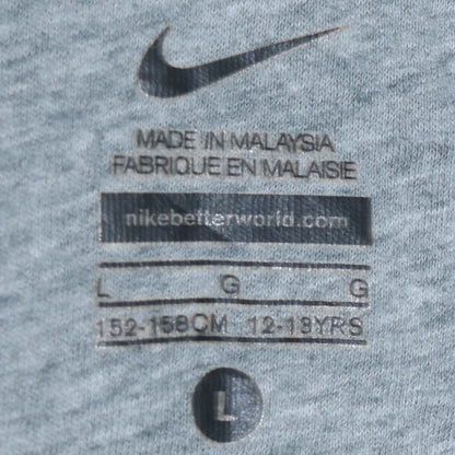 Nike Boys Black Full Zip Hoodie Sweatshirt L 12-13 Years Fleece Casual