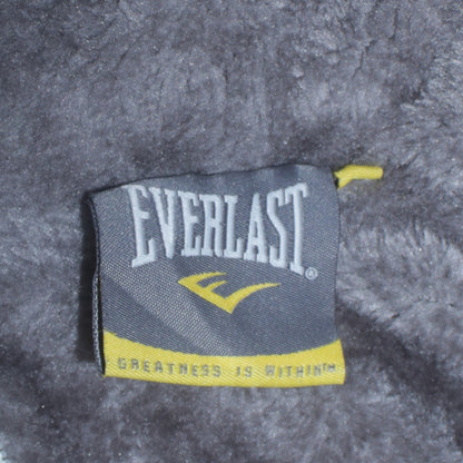 Everlast Mens White Full Zip Hoodie XL Boxing Graphic Fleece Hooded Sweatshirt
