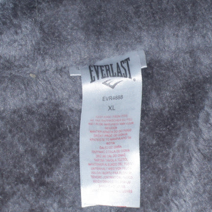 Everlast Mens White Full Zip Hoodie XL Boxing Graphic Fleece Hooded Sweatshirt