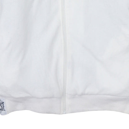 Everlast Mens White Full Zip Hoodie XL Boxing Graphic Fleece Hooded Sweatshirt