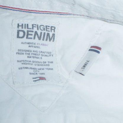 Hilfiger Denim Men's White Long Sleeve Button-Up Shirt Size S
