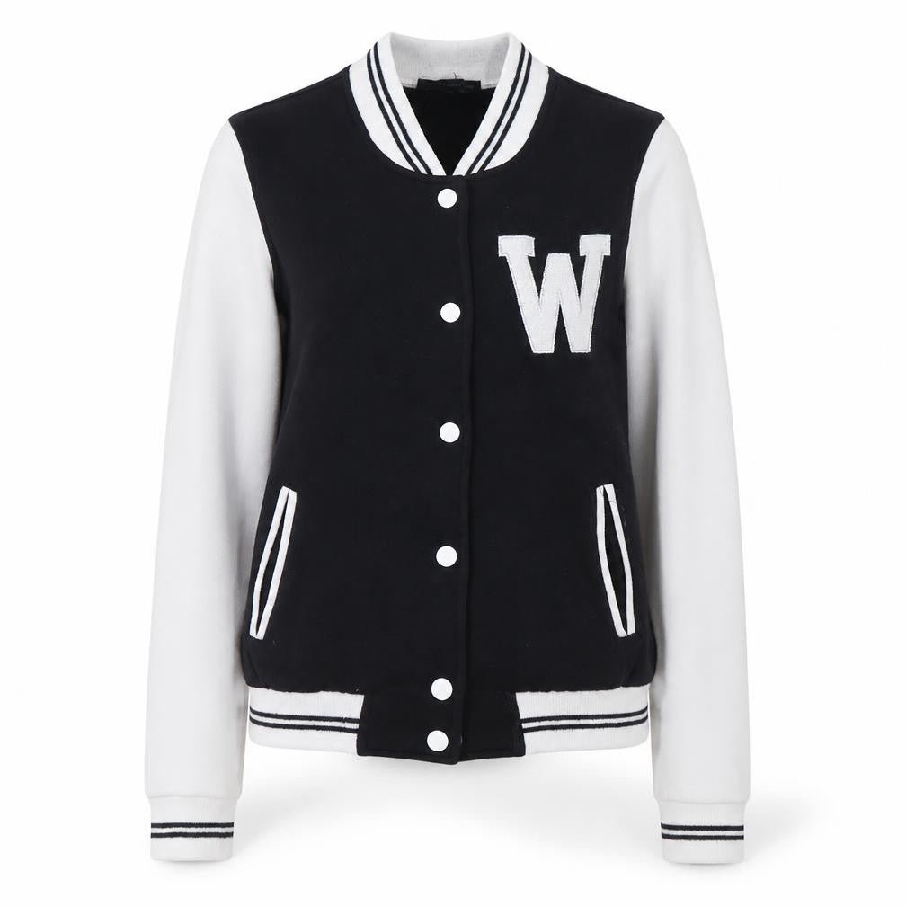 Tally Weijl Women's Black Varsity Jacket Size 6