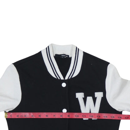 Tally Weijl Women's Black Varsity Jacket Size 6