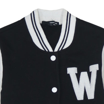 Tally Weijl Women's Black Varsity Jacket Size 6