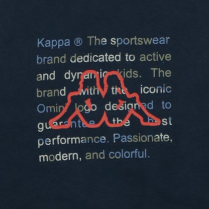 Kappa Boys Blue Pullover Hoodie 14 Years Graphic Logo Hooded Sweatshirt