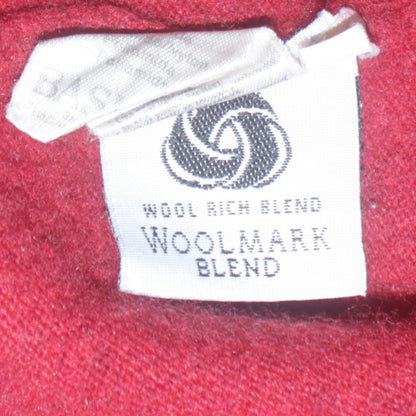 Lacoste Men's Red Wool Blend V-Neck Jumper XL Classic Knit