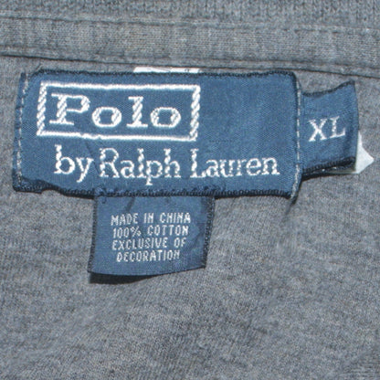 Ralph Lauren Men's Grey Cotton 1/4 Zip Jumper XL