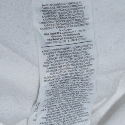 Nike Men's White Pullover Hoodie Medium Logo Sportswear
