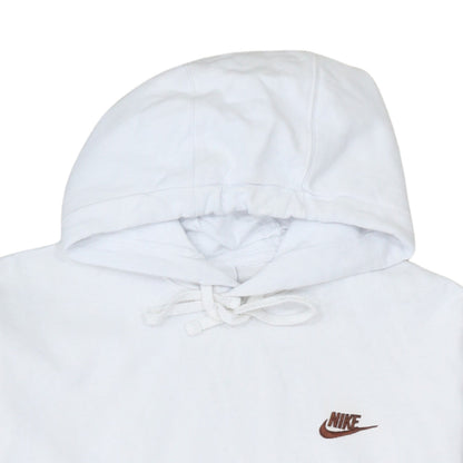 Nike Men's White Pullover Hoodie Medium Logo Sportswear